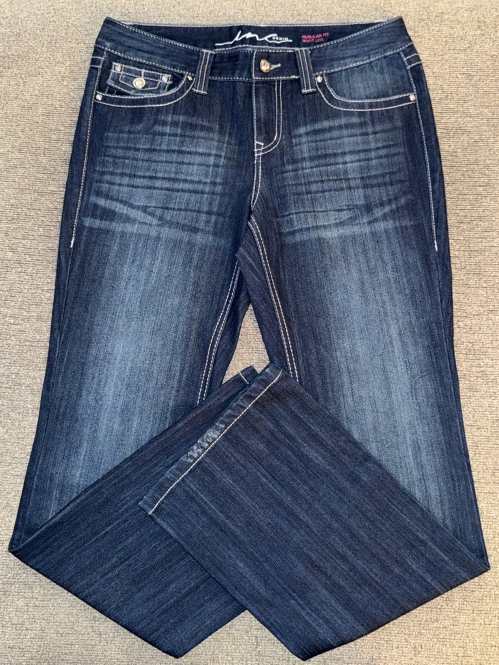 INC International Concepts Women's Dark Blue Boot Cut Jeans